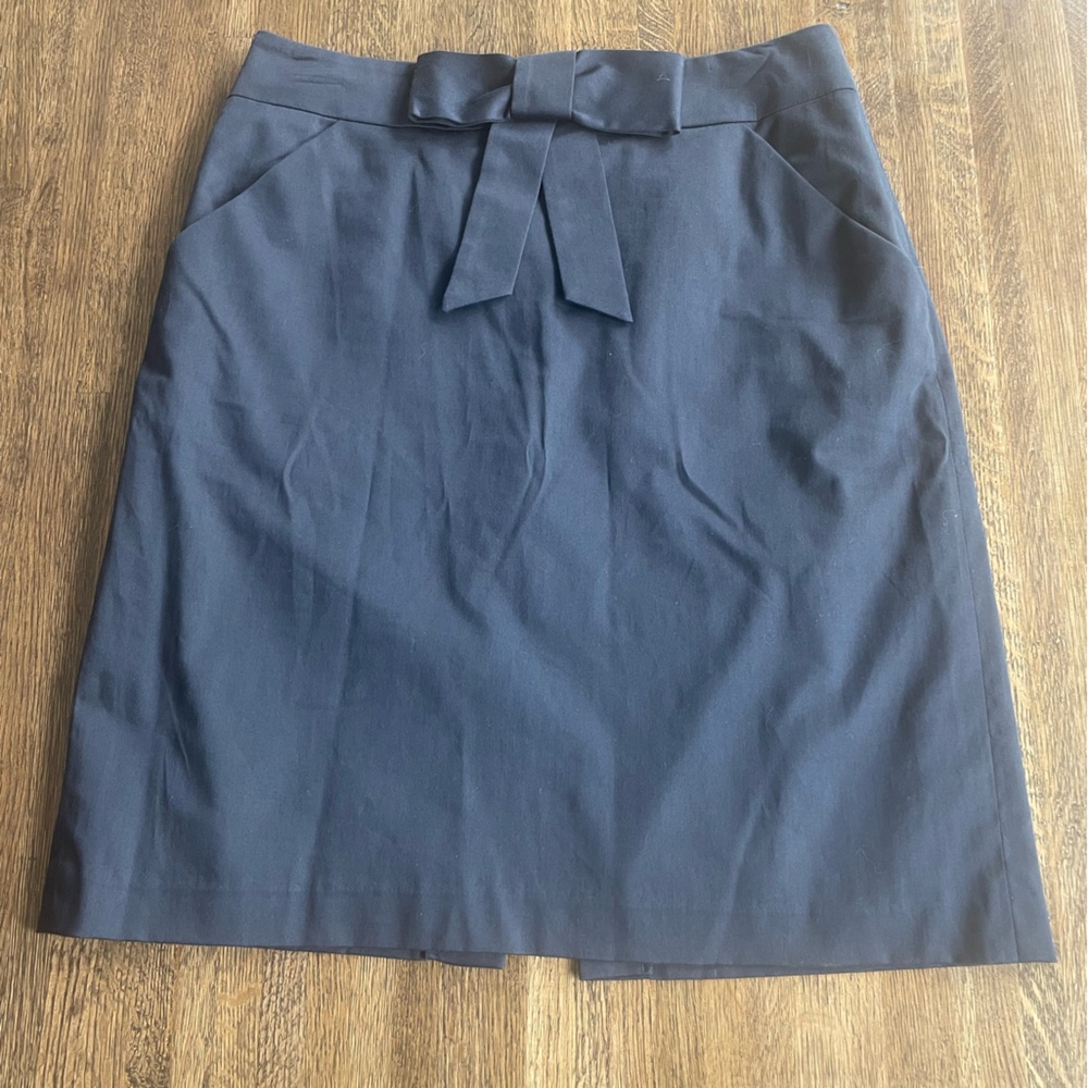 Milly Black Cotton Skirt Classic Preppy Pockets - Size 10